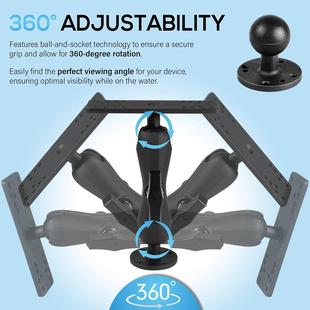 Suporte de Alumínio para Sonda - Fish Finder Mount avaliação e preço