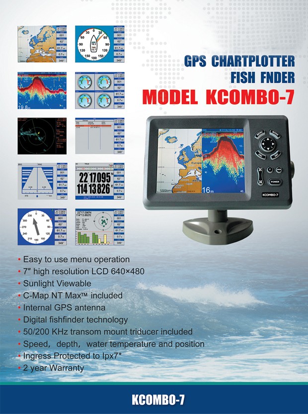 Kcombo-7 7 polegadas ONWA GPS  - Fish Finder Gps avaliação e preço